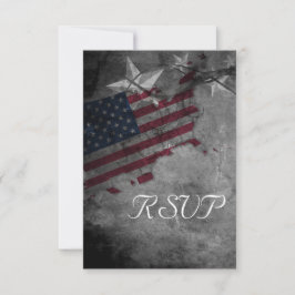 Patriotic United Stater American Flagga Bröllop OSA Kort