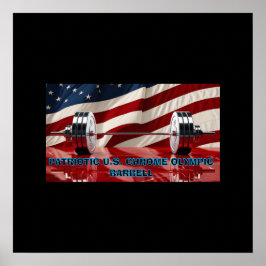 Patriotic United Stater Chrome Barbell Set Poster