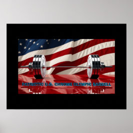 Patriotic United Stater Chrome Barbell Set Poster