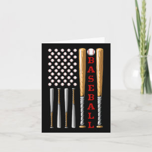 Patriotic US American Baseball Flagga - Vintage Ba Kort