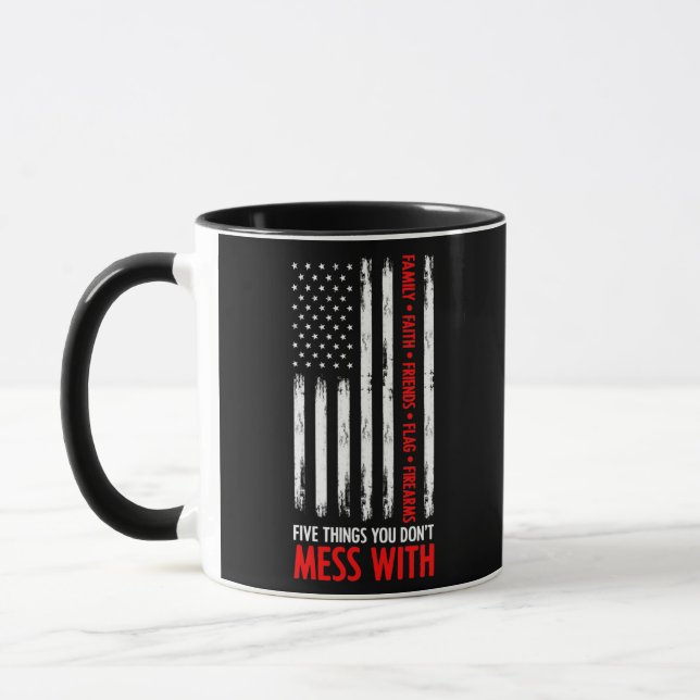 Patriotic US Citizen Family Funny Quote American Mugg (Vänster)