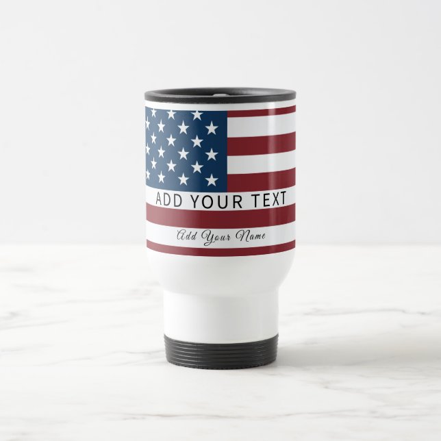 Patriotic US Flag Custom Text Name  Resemugg (Center)