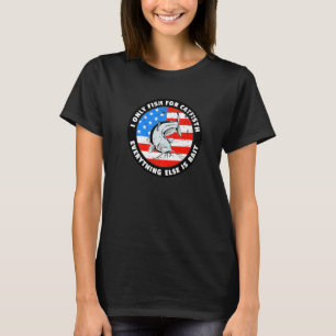 Patriotic US Flagga 4:e juli:s fiske Art Catfi T Shirt