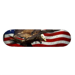 Patriotic US Flagga Örn Mini Skateboard Bräda 18,5 Cm