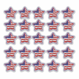 Patriotic US Flagga Star Shaped Vinyl Stickers Klistermärken