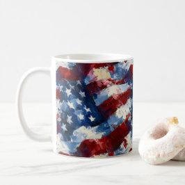 Patriotic US Flagga Stars och stripes Inspired Kaffemugg