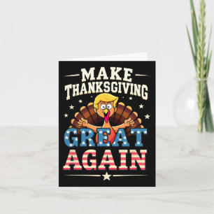 Patriotic US Flagga Trump Turkey make Thanksgiving Kort