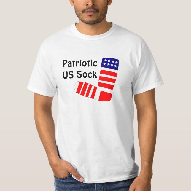 Patriotic US Sock T Shirt (Framsida)