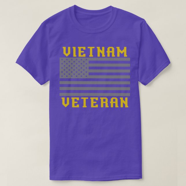 Patriotic US Soldier Proud Vietnam Veteran T Shirt (Design framsida)
