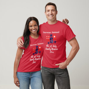 Patriotic USA 4:e juli Familjeåterförening T Shirt