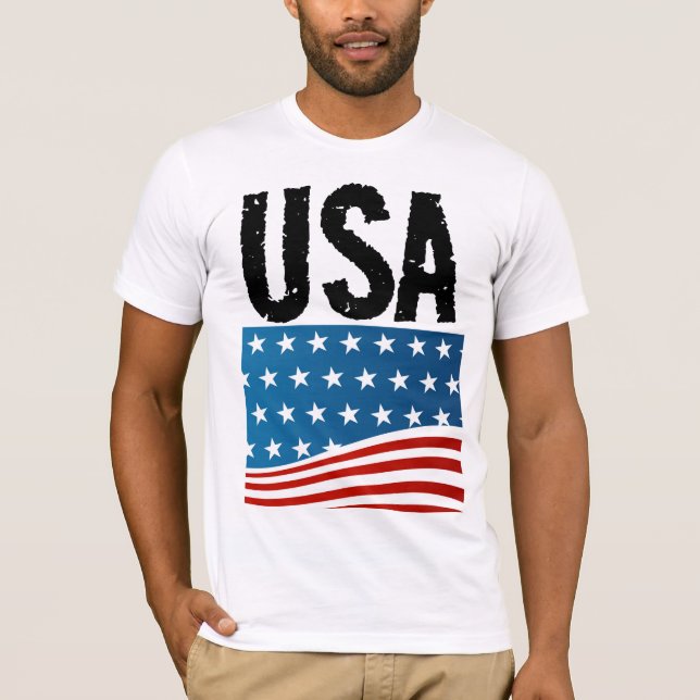 PATRIOTIC USA 4:e juli Manar T-SHIRT (Framsida)
