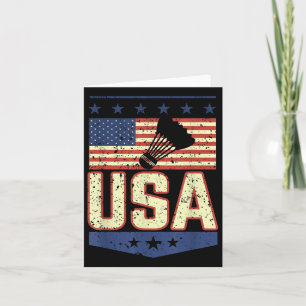 Patriotic Usa American Flagga Badminton Player - B Kort