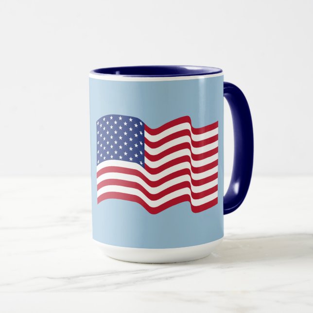 Patriotic USA American Flagga Coffee Mugg Gift (Framsida höger)
