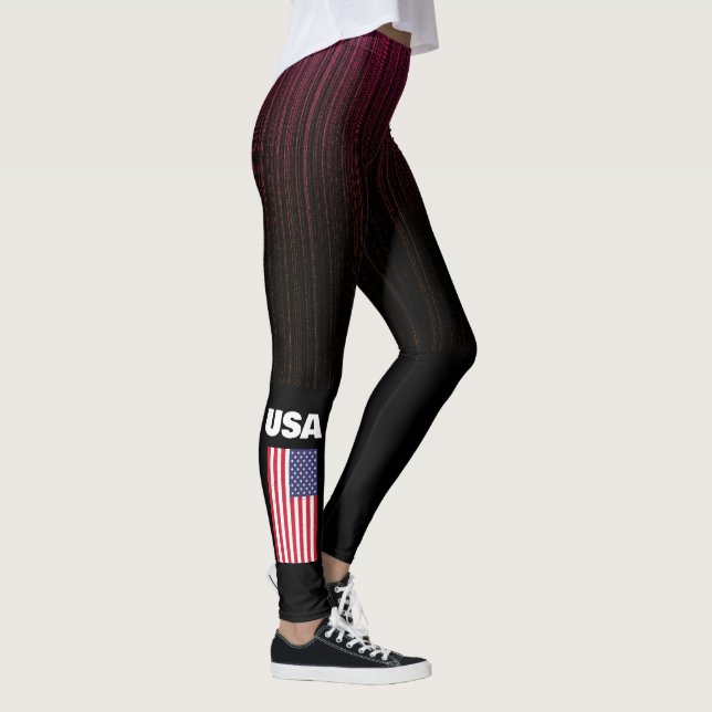 Patriotic USA American flagga Leggings (Höger)