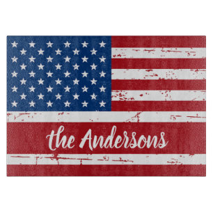 Patriotic USA American Flagga Personlig Namn