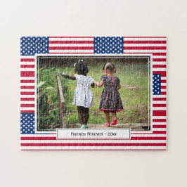 Patriotic USA AMERICAN Flagga Photo Pussel