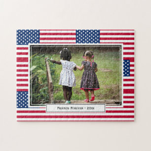 Patriotic USA AMERICAN Flagga Photo Pussel