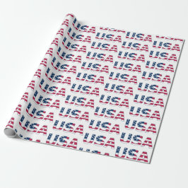 Patriotic USA American Flagga, Red, White and Blue Presentpapper