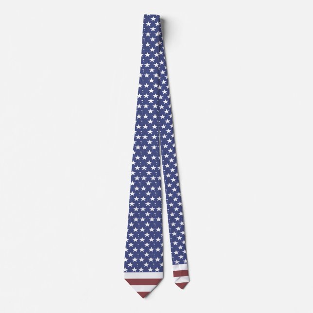 Patriotic USA American Flagga Rött vitt blått Amer Slips (Framsida)