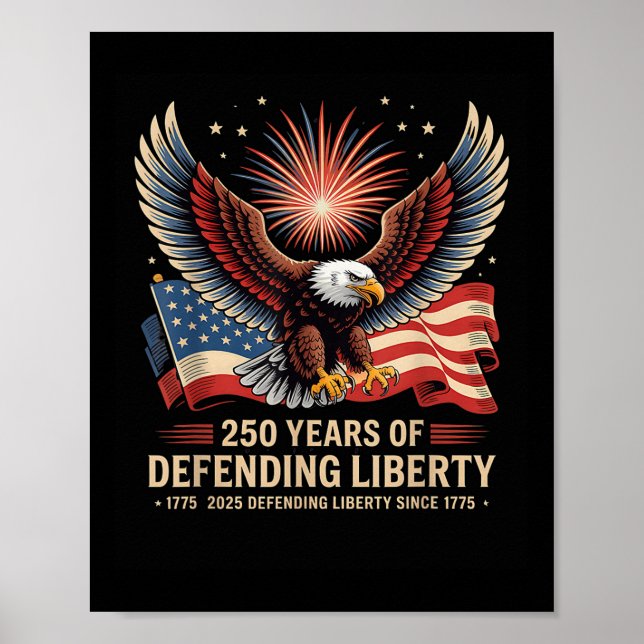 Patriotic Usa Army Us Military Parade 250th Annive Poster (Framsidan)
