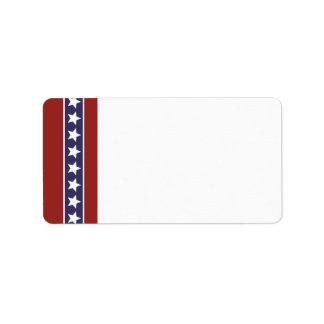 Patriotic USA Blank Address Label Adressetikett
