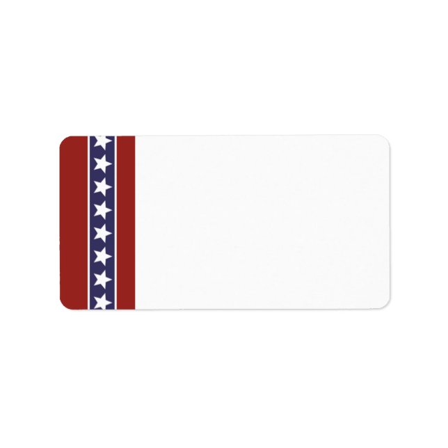 Patriotic USA Blank Address Label Adressetikett (Framsidan)