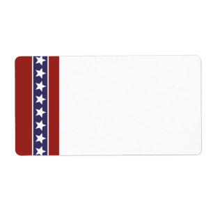 Patriotic USA Blank Shipping Label Fraktsedel