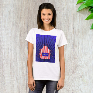 Patriotic USA Chef Rött vitt blått BBQ Cooking T Shirt