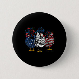 Patriotic Usa Chicken 4:e juli Independence day Knapp