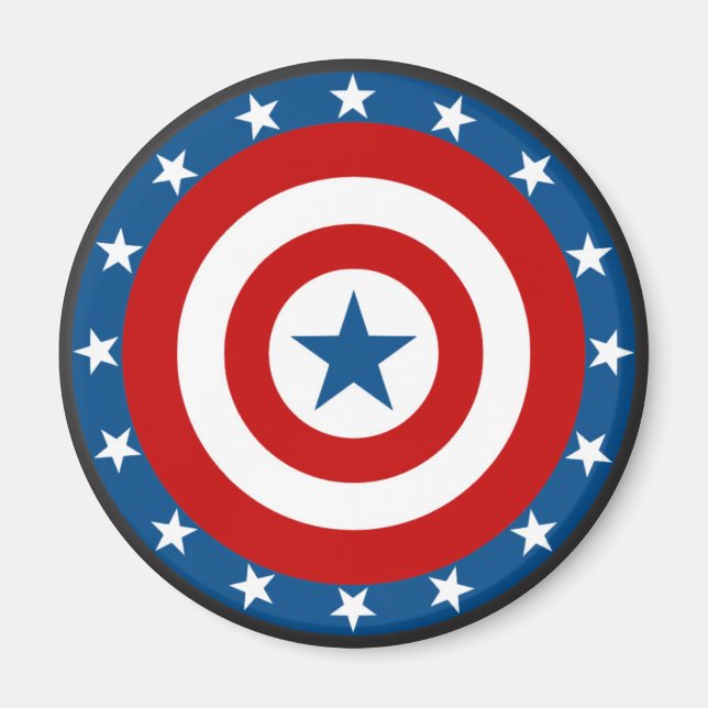 Patriotic USA Circle Bullseye Magnets Magnet (Framsidan)