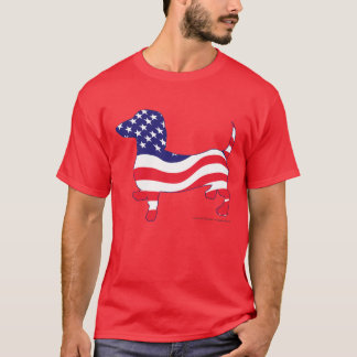 Patriotic USA Dachshund T Shirt