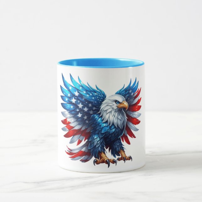 Patriotic USA Eagle Design Mugg - Bold and Proud" (Center)