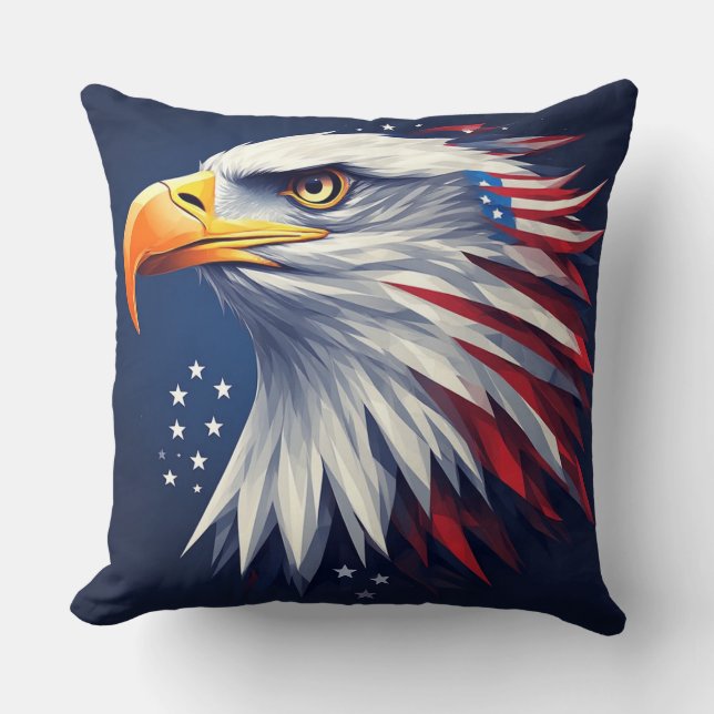 Patriotic USA eagle full of pride and strength Kudde (Framsida)