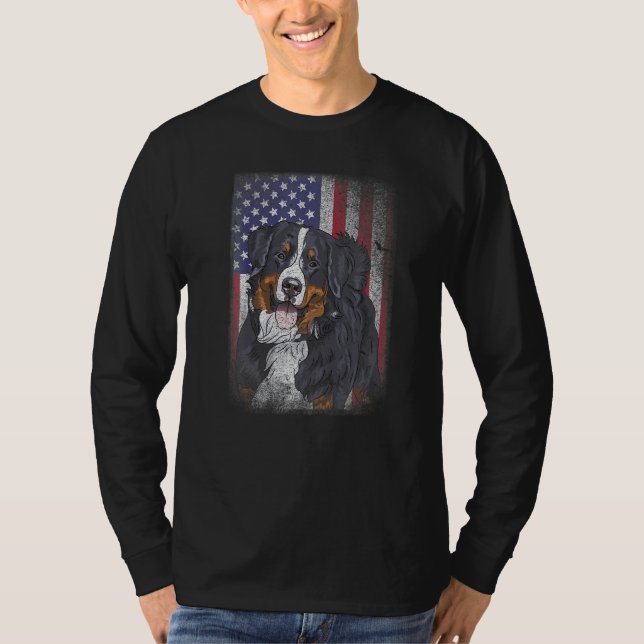 Patriotic USA Flag Australian Shepherd for Lab Own T Shirt (Framsida)