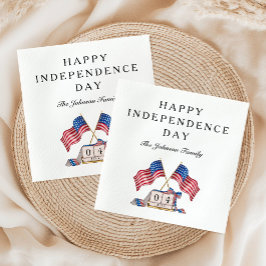 Patriotic USA flagga, 4:e juli, Napkins Pappersservett
