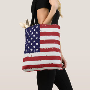 Patriotic USA flagga - American Flagga - Distress Tygkasse