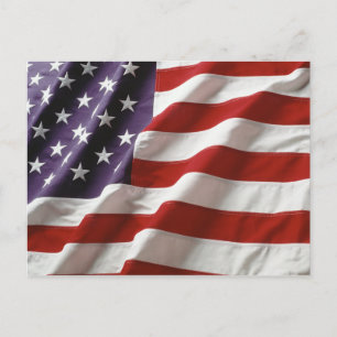 Patriotic USA flagga - Amerikanska Flagga Vykort