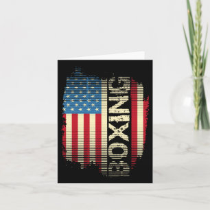Patriotic USA flagga Boxing Kickboxing Kickboxer G Kort