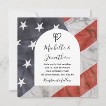 Patriotic USA flagga Christian Kor Bible Bröllop
