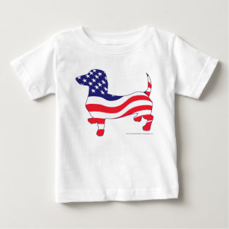 Patriotic USA flagga Dachshund T Shirt