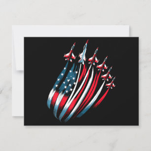 Patriotic USA flagga Fighter Jet Boys 4 juli Inbjudningar