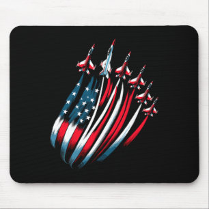 Patriotic USA flagga Fighter Jet Boys 4 juli Musmatta
