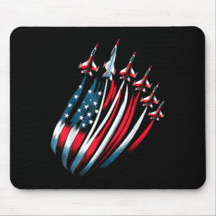 Patriotic USA flagga Fighter Jet Boys 4 juli Musmatta