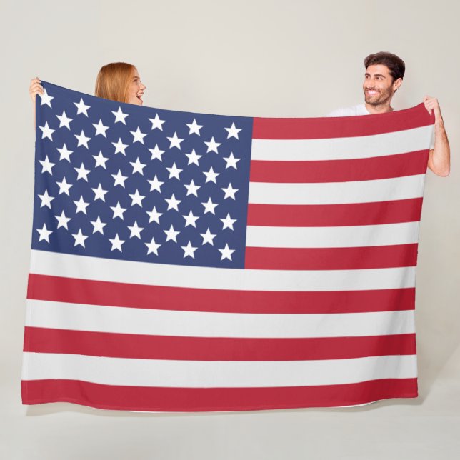 Patriotic USA flagga Fleece Blanket - Amerikanska  (På plats)
