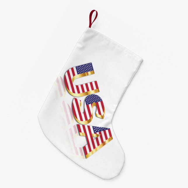 Patriotic USA flagga, julklapp Liten Julstrumpa (Framsidan (Hängande))