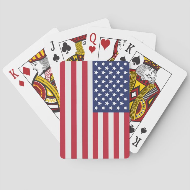 Patriotic USA flagga-kort - amerikanska Pridet Casinokort (Baksidan)