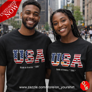 Patriotic USA flagga Made in America T Shirt
