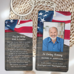 Patriotic USA flagga Memorial Funeral Prayer Card