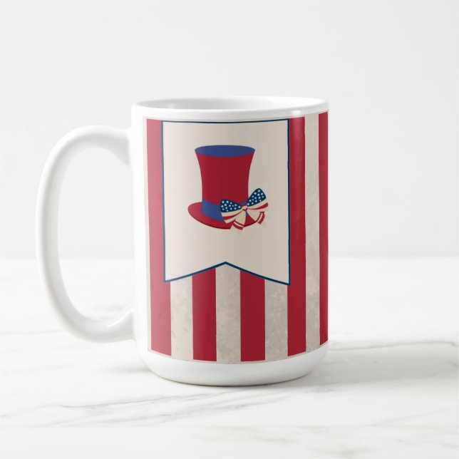 Patriotic USA flagga Mugg | Amerikanska Pridet Cof (Vänster)