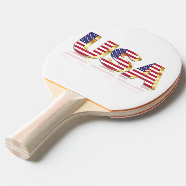 Patriotic USA flagga Ping Pong Paddle Pingisracket (Frontvinkel)